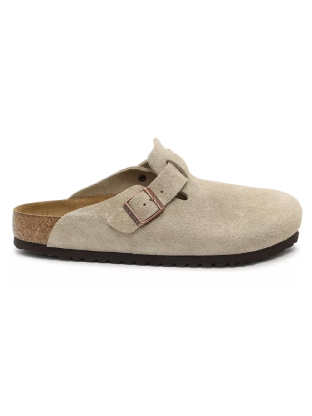 Birkenstock Boston Braided Clogs Suede Taupe. 1026694